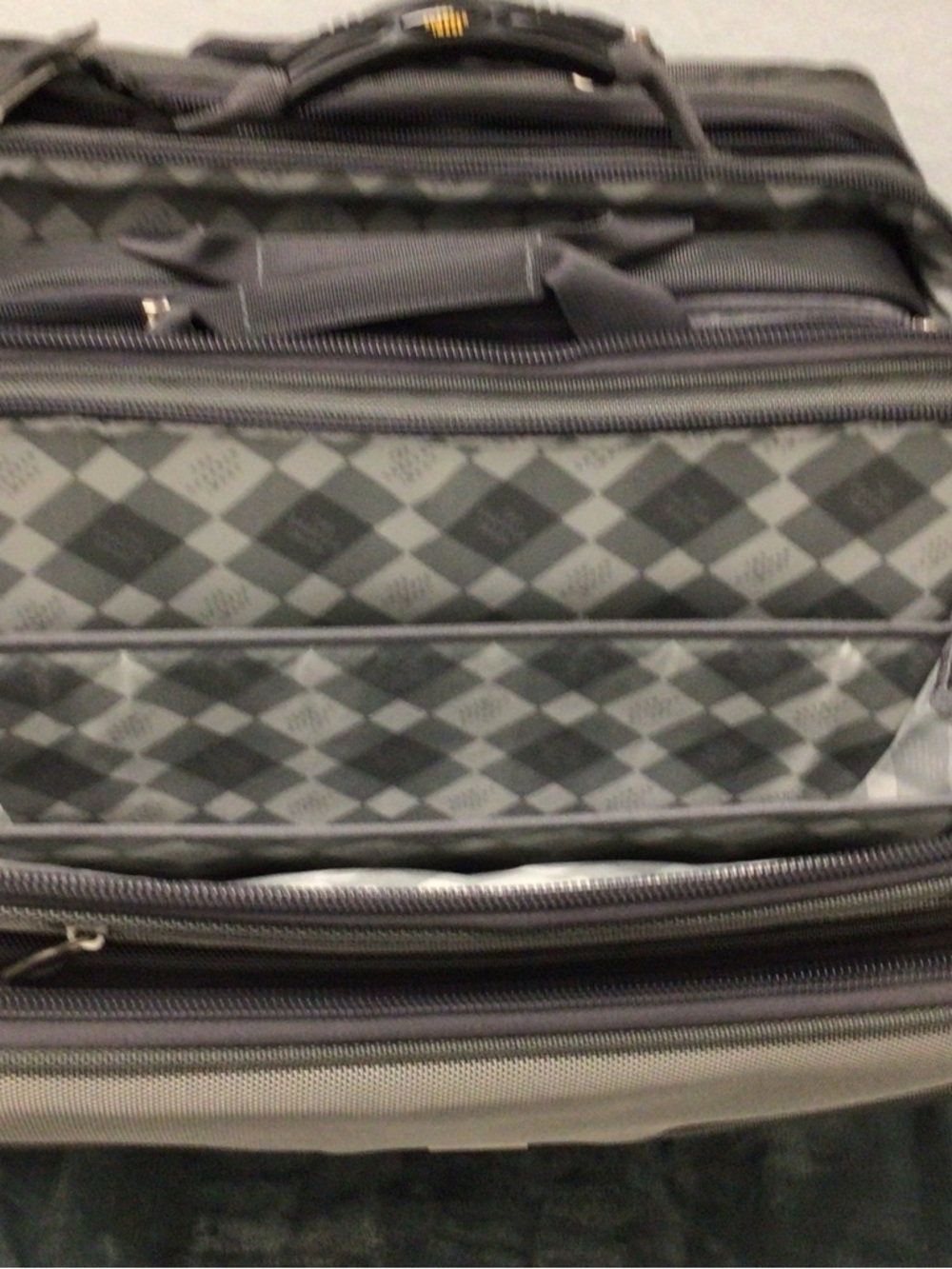 Sharper Image Gray and Dark Gray Rolling Laptop Briefcase - Picture 4 of 8